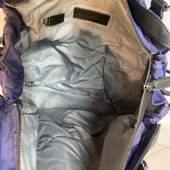 BURBERRY Nova Check Tote. Purple. Polyester body w Leather trim & base. - Picture 9 of 10